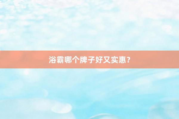 浴霸哪个牌子好又实惠？